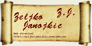 Željko Janojkić vizit kartica